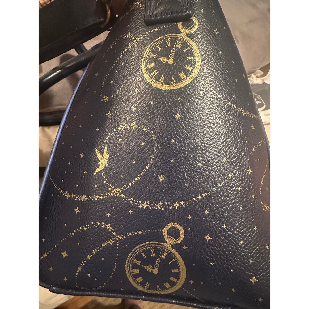 NWOT Loungefly Disney Peter Pan On to Neverland Night Sky Satchel Bag Purse Hook - Picture 5 of 10